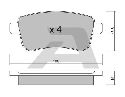 AISIN BPRE-2002 - Brake Pad Set, disc brake Rear Axle RENAULT