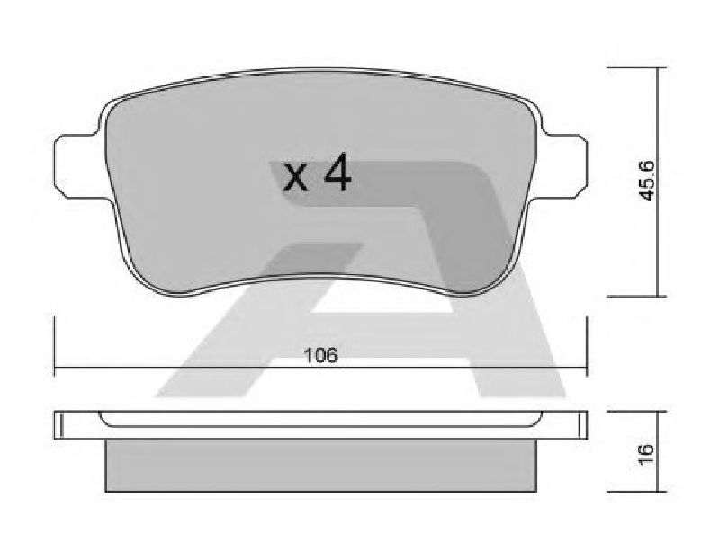 AISIN BPRE-2002 - Brake Pad Set, disc brake Rear Axle RENAULT