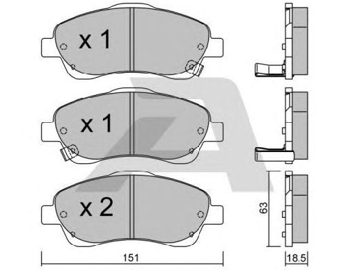 AISIN BPTO-1001 - Brake Pad Set, disc brake