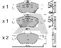 AISIN BPTO-1002 - Brake Pad Set, disc brake Front Axle TOYOTA