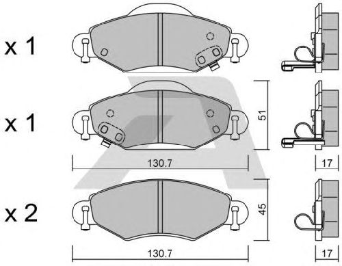 AISIN BPTO-1003 - Brake Pad Set, disc brake