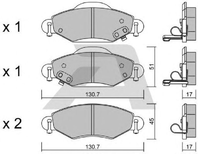 AISIN BPTO-1003 - Brake Pad Set, disc brake