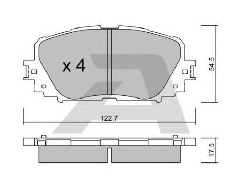 AISIN BPTO-1005 - Brake Pad Set, disc brake Front Axle TOYOTA