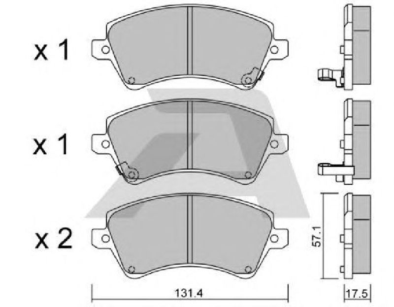 AISIN BPTO-1009 - Brake Pad Set, disc brake