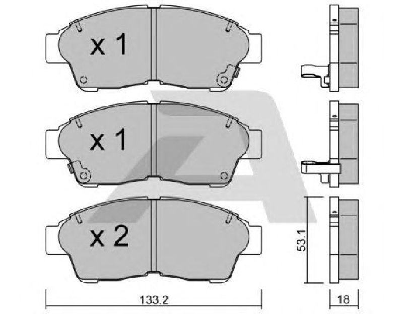 AISIN BPTO-1906 - Brake Pad Set, disc brake