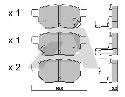 AISIN BPTO-2006 - Brake Pad Set, disc brake Rear Axle TOYOTA, SUBARU