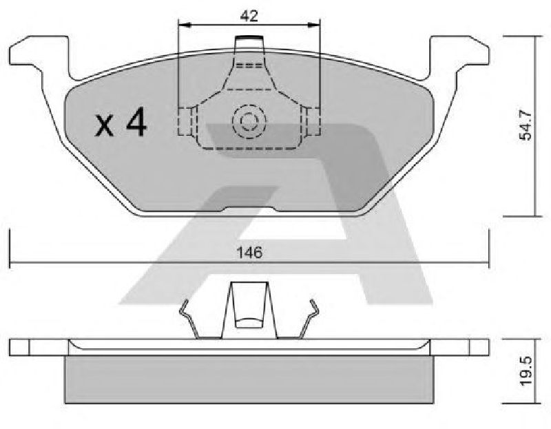 AISIN BPVW-1012 - Brake Pad Set, disc brake Front Axle SKODA