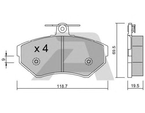 AISIN BPVW-1013 - Brake Pad Set, disc brake