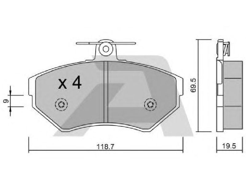 AISIN BPVW-1013 - Brake Pad Set, disc brake