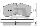 AISIN BPVW-1020 - Brake Pad Set, disc brake Front Axle MERCEDES-BENZ, VW