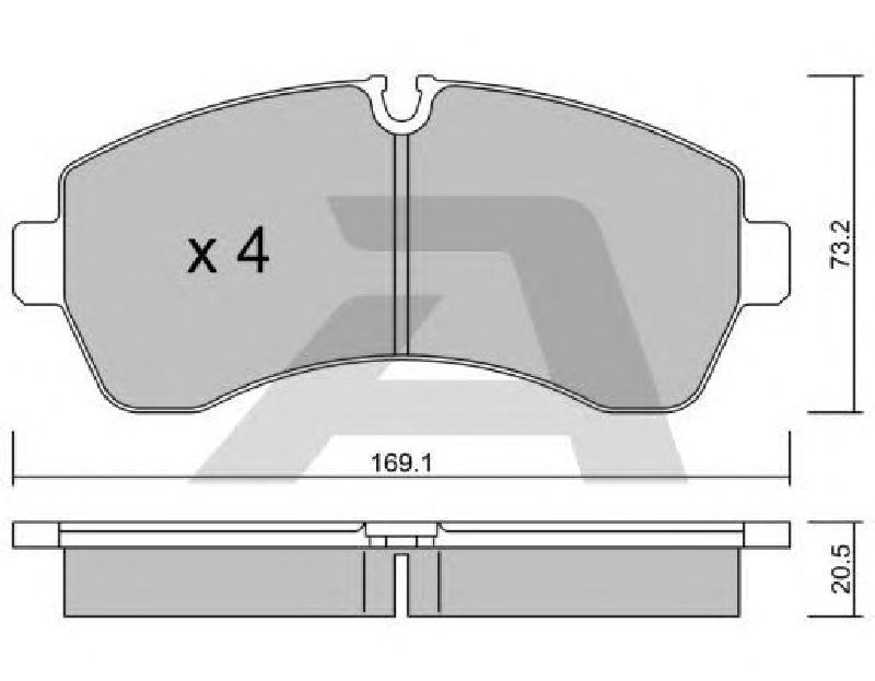 AISIN BPVW-1020 - Brake Pad Set, disc brake Front Axle MERCEDES-BENZ, VW