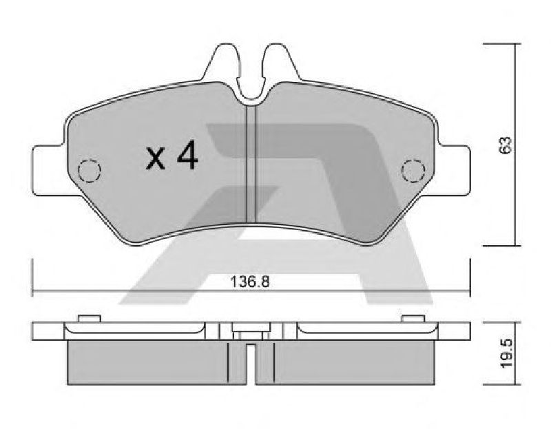 AISIN BPVW-2001 - Brake Pad Set, disc brake Rear Axle MERCEDES-BENZ, VW