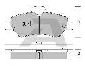 AISIN BPVW-2001 - Brake Pad Set, disc brake Rear Axle MERCEDES-BENZ, VW