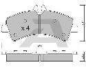 AISIN BPVW-2005 - Brake Pad Set, disc brake Rear Axle VW, MERCEDES-BENZ