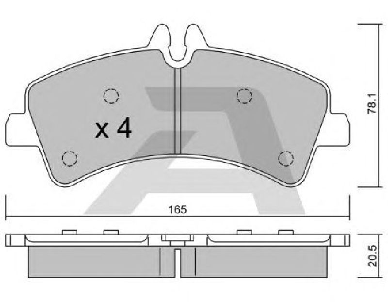 AISIN BPVW-2005 - Brake Pad Set, disc brake Rear Axle VW, MERCEDES-BENZ