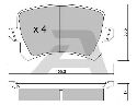 AISIN BPVW-2007 - Brake Pad Set, disc brake Rear Axle VW, SEAT, AUDI