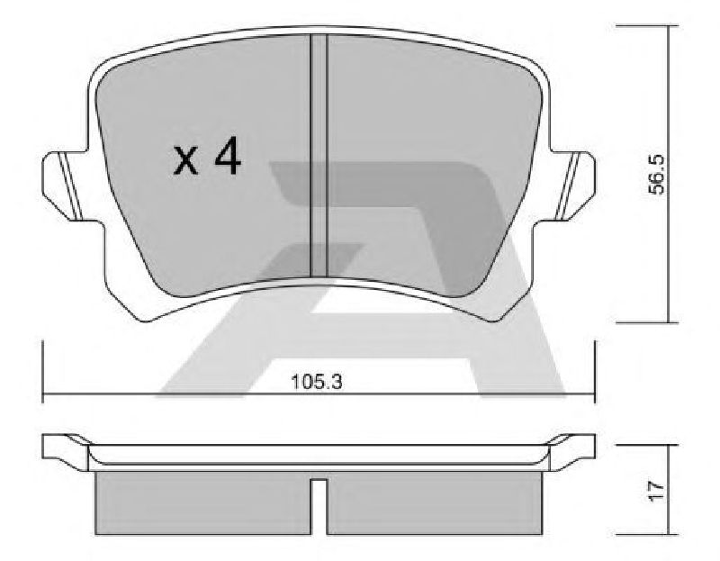 AISIN BPVW-2007 - Brake Pad Set, disc brake Rear Axle VW, SEAT, AUDI