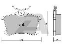 AISIN BPVW-2008 - Brake Pad Set, disc brake Rear Axle AUDI, VW