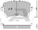 AISIN BPVW-2009 - Brake Pad Set, disc brake Rear Axle AUDI