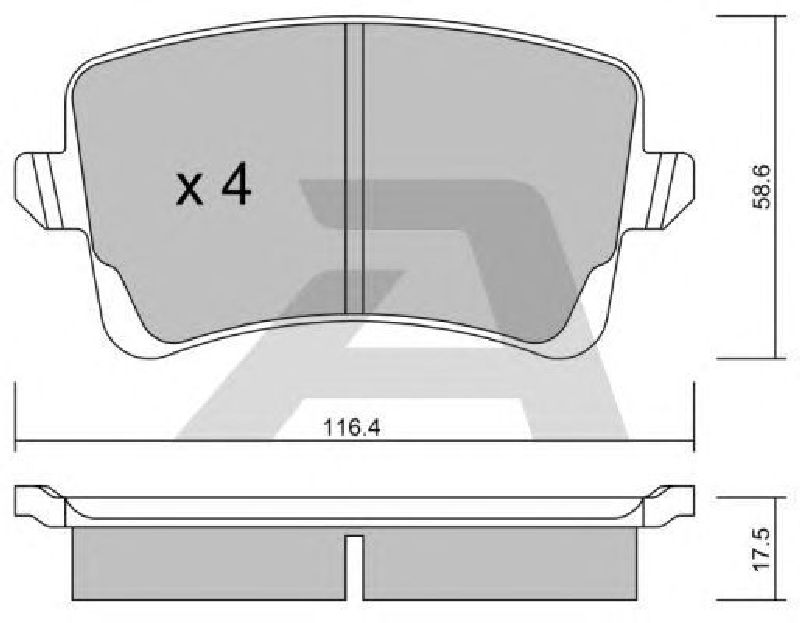 AISIN BPVW-2009 - Brake Pad Set, disc brake Rear Axle AUDI