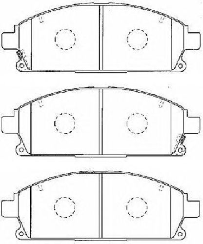 AISIN C1N042 - Brake Pad Set, disc brake Front Axle NISSAN