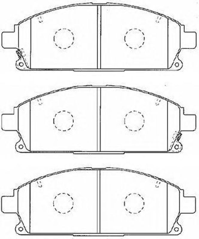 AISIN C1N042 - Brake Pad Set, disc brake Front Axle NISSAN