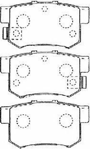 AISIN C2N015 - Brake Pad Set, disc brake Rear Axle HONDA, SUZUKI