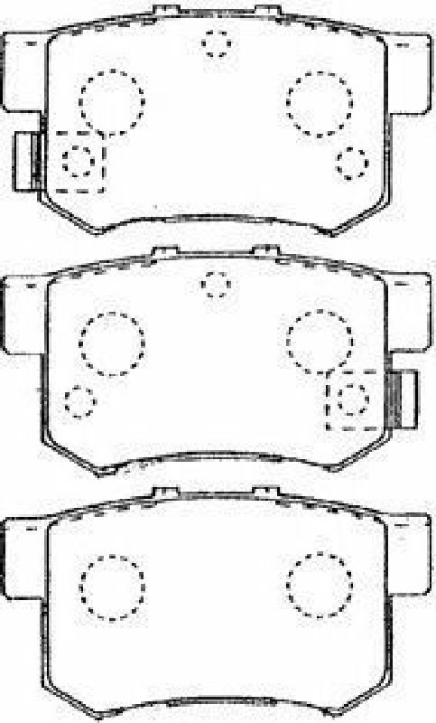 AISIN C2N015 - Brake Pad Set, disc brake Rear Axle HONDA, SUZUKI