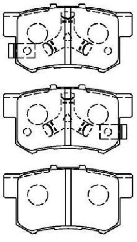 AISIN C2N061 - Brake Pad Set, disc brake Rear Axle HONDA