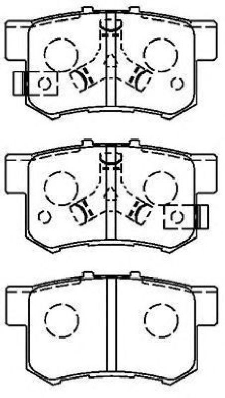 AISIN C2N061 - Brake Pad Set, disc brake Rear Axle HONDA