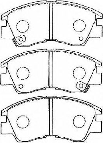 AISIN D1N033 - Brake Pad Set, disc brake Front Axle MITSUBISHI