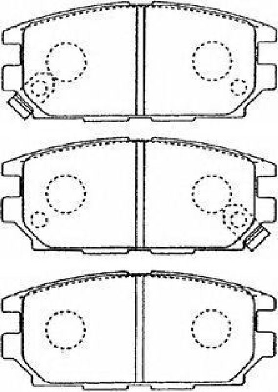 AISIN D2N036 - Brake Pad Set, disc brake