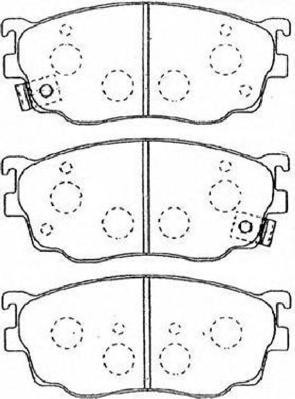 AISIN E1N042 - Brake Pad Set, disc brake