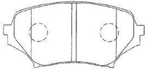 AISIN E1N054 - Brake Pad Set, disc brake Front Axle MAZDA