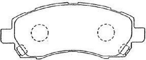 AISIN F1N014 - Brake Pad Set, disc brake Front Axle SUBARU