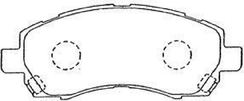 AISIN F1N014 - Brake Pad Set, disc brake Front Axle SUBARU