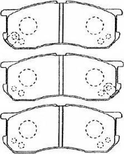 AISIN G1N011 - Brake Pad Set, disc brake Front Axle DAIHATSU