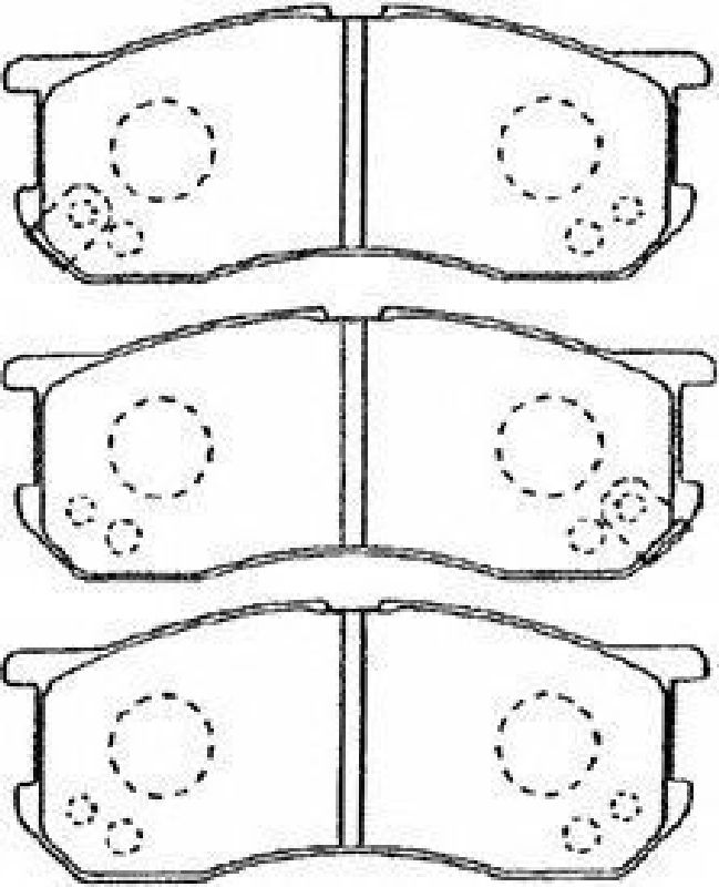 AISIN G1N011 - Brake Pad Set, disc brake Front Axle DAIHATSU