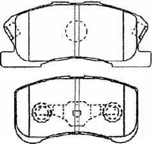 AISIN G1N018 - Brake Pad Set, disc brake Front Axle DAIHATSU