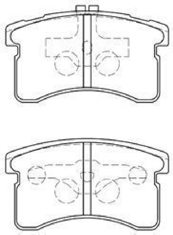 AISIN G1N019 - Brake Pad Set, disc brake Front Axle DAIHATSU