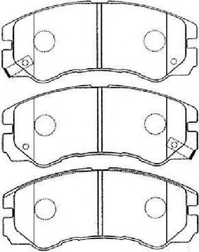 AISIN J1N008 - Brake Pad Set, disc brake