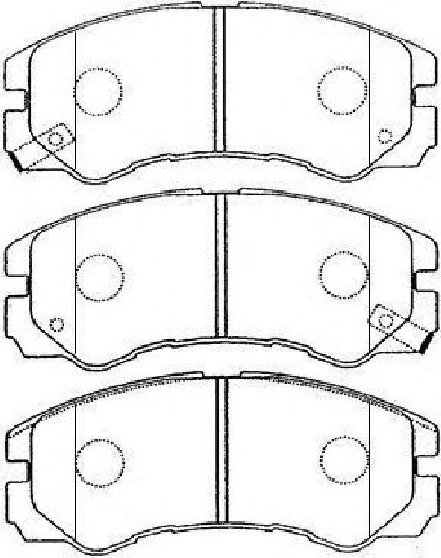 AISIN J1N008 - Brake Pad Set, disc brake