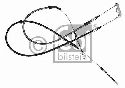 FEBI BILSTEIN 04666 - Cable, parking brake Left Rear | Right Rear