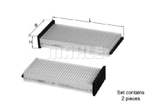 LA 366/S KNECHT 70353868 - Filter, interior air