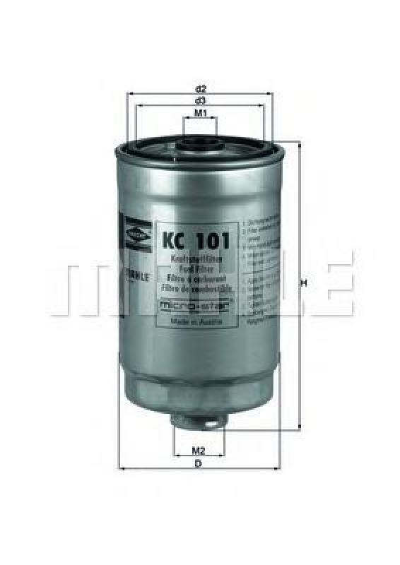 KC 101 KNECHT 76824239 - Fuel filter KIA, HYUNDAI