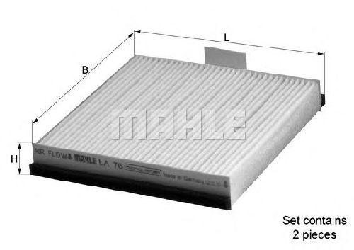 LA 76/S KNECHT 76418420 - Filter, interior air