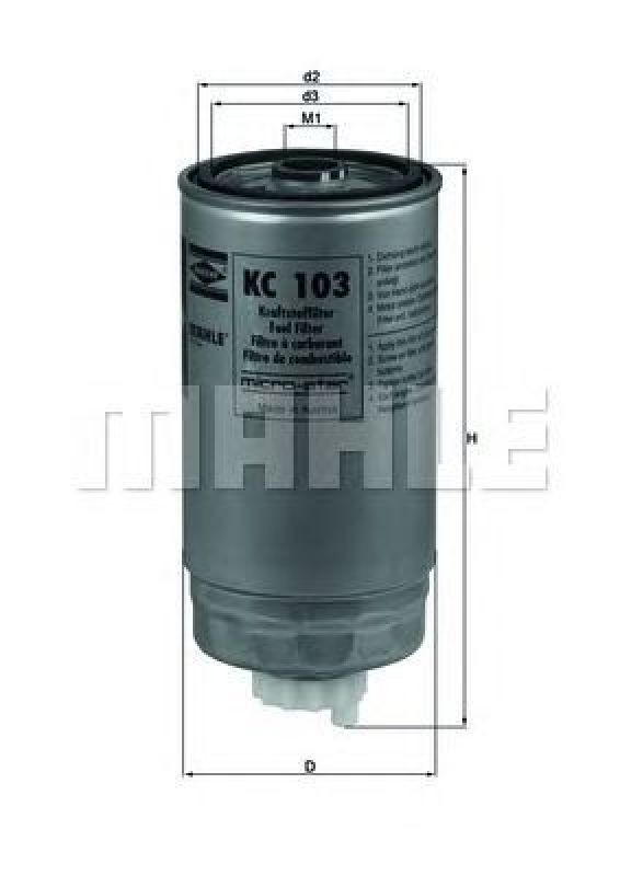 KC 103 KNECHT 78427114 - Fuel filter FIAT