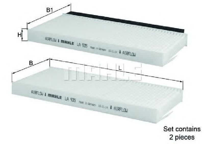 LA 935/S KNECHT 72361677 - Filter, interior air