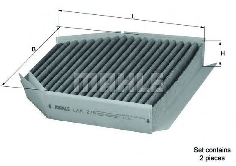 LAK 278/S KNECHT 76786370 - Filter, interior air MERCEDES-BENZ