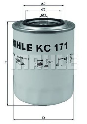 KC 171 KNECHT 76831150 - Fuel filter IVECO, IRISBUS, ASTRA